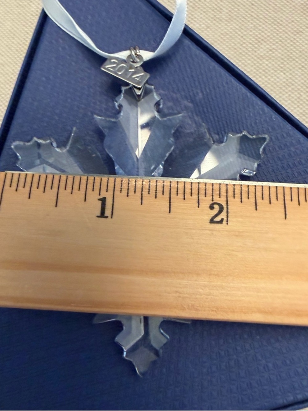 Swarovski 2014 SNOWFLAKE STAR Christmas Ornament Crystal In Box - Picture 6 of 9